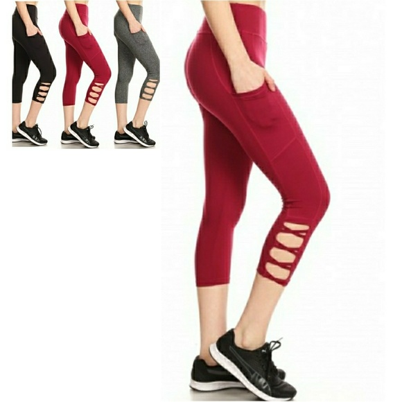 Pants - NWT-SOFT POLY BRUSHED FITTED CAPRIS W/SIDE POCKET